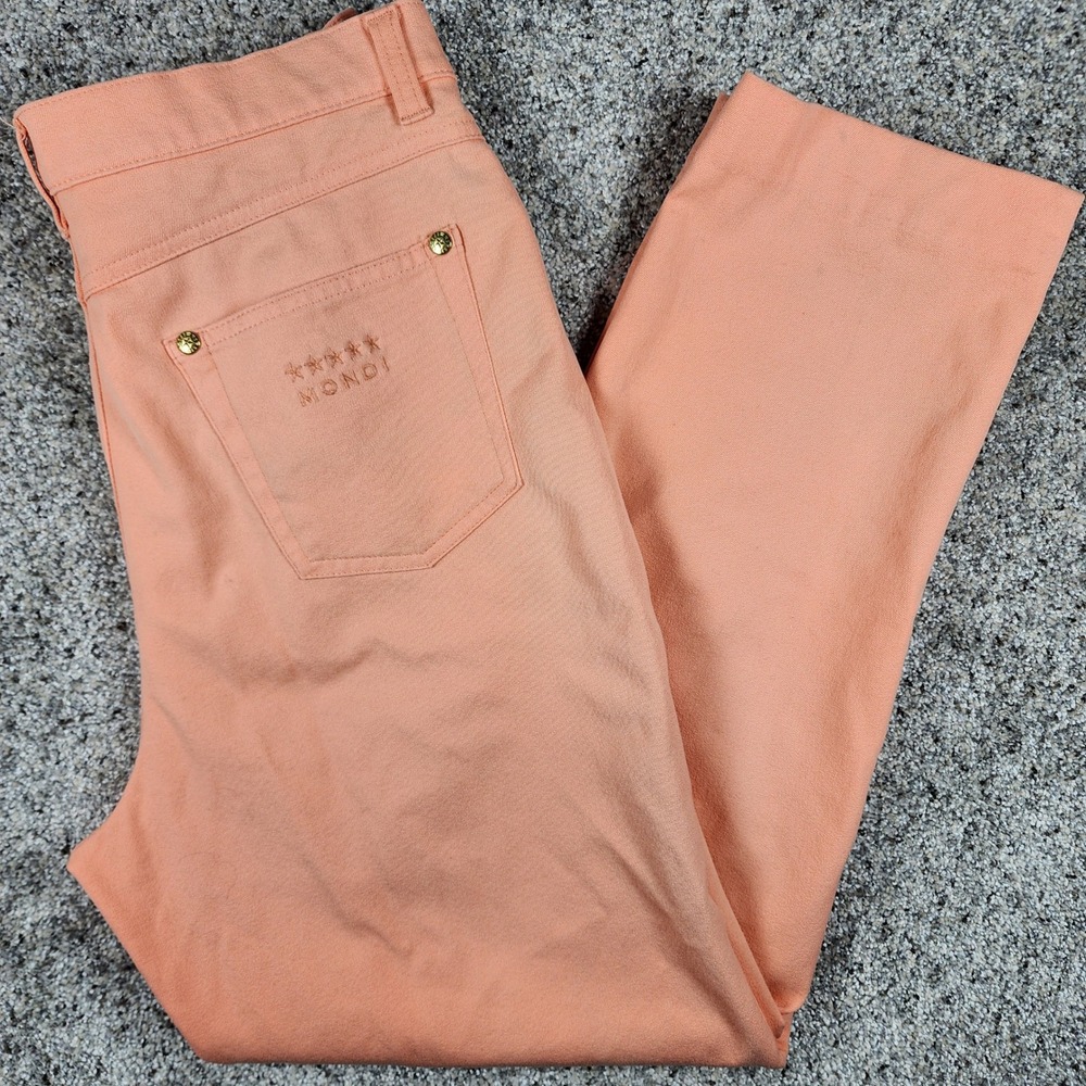 Mondi Sports Trousers Women 42 Peach High Waist Gold Hardware Good